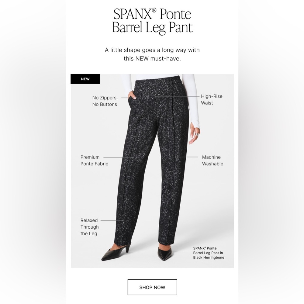 SPANX Ponte Barrel Leg Pant - Picture 15 of 15